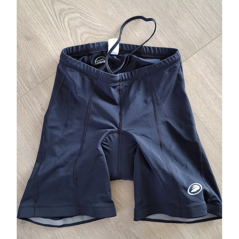 Performance Cycling Shorts Women Large Black Padded Bike Bicycle Nylon Spandex